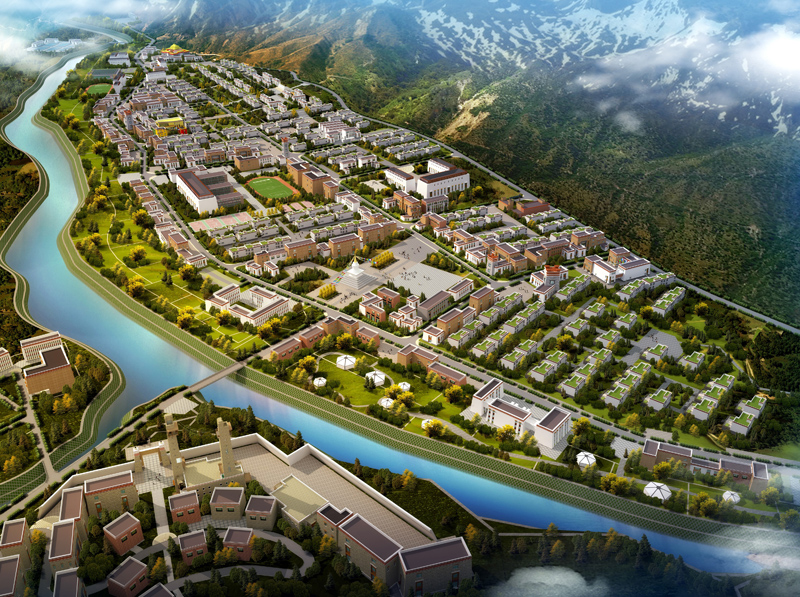 西藏榮布特色小城鎮(zhèn)規(guī)劃，面積439900平方米.jpg